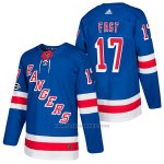 Camiseta Hockey Hombre Autentico New York Rangers 17 Jesper Fast Home 2018 Azul