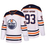 Camiseta Hockey Hombre Edmonton Oilers 93 Ryan Nugent-Hopkins 2018 Blanco