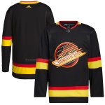 Camiseta Hockey Vancouver Canucks Retro Autentico Pro Blank Negro