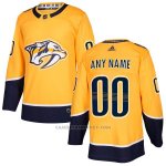 Camiseta Hockey Hombre Nashville Predators Primera Personalizada Amarillo