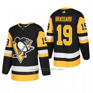 Camiseta Hockey Hombre Pittsburgh Penguins 19 Derick Brassard Home Autentico Jugador Negro