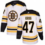 Camiseta Hockey Boston Bruins 47 Torey Krug Road Autentico Blanco