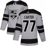 Camiseta Hockey Los Angeles Kings 77 Jeff Carter Alterno Autentico Gris