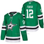 Camiseta Hockey Hombre Autentico Dallas Stars 12 Radek Faksa Home 2018 Verde