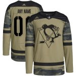 Camiseta Hockey Pittsburgh Penguins Personalizada Military Appreciation Team Autentico Practice Camuflaje
