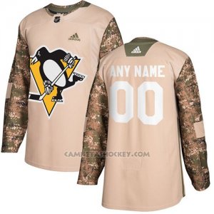 Camiseta Hockey Hombre Pittsburgh Penguins Camo Autentico 2017 Veterans Day Stitched Personalizada