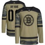 Camiseta Hockey Boston Bruins Personalizada Military Appreciation Team Autentico Practice Camuflaje