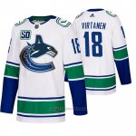 Camiseta Hockey Vancouver Canucks 18 Jake Virtanen 2019-20 Segunda Autentico Blanco