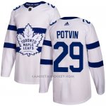 Camiseta Hockey Nino Toronto Maple Leafs 29 Felix Potvin Blanco Autentico 2018 Stadium Series Stitched2