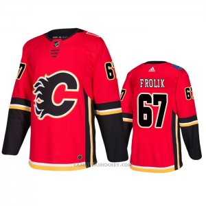 Camiseta Hockey Calgary Flames Michael Frolik Primera Rojo