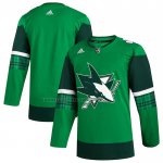 Camiseta Hockey San Jose Sharks 2023 St. Patrick's Day Autentico Verde