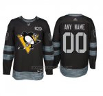 Camiseta Hockey Hombre Pittsburgh Penguins Personalizada Negro
