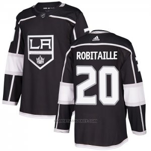 Camiseta Hockey Los Angeles Kings 20 Luc Robitaille Primera Autentico Negro