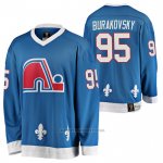 Camiseta Hockey Quebec Nordiques Andre Burakovsky Heritage Vintage Replica Azul