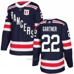 Camiseta Hockey New York Rangers 22 Mike Gartner 2018 Winter Classic Azul