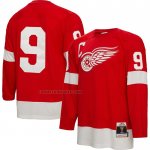Camiseta Hockey Detroit Red Wings Gordie Howe Mitchell & Ness Big & Tall 1960 Captain Patch Blue Line Rojo