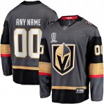 Camiseta Hockey Vegas Golden Knights 2023 Stanley Cup Champions Alterno Breakaway Personalizada Negro