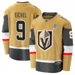 Camiseta Hockey Vegas Golden Knights Jack Eichel 2023 Stanley Cup Champions Primera Breakaway Oro