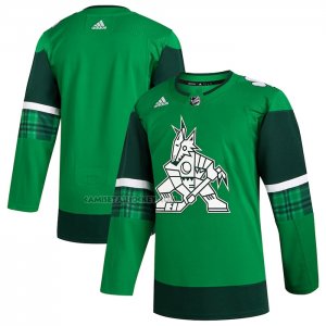 Camiseta Hockey Arizona Coyotes 2023 St. Patrick's Day Autentico Verde