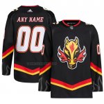 Camiseta Hockey Calgary Flames Alterno Autentico Personalizada Negro