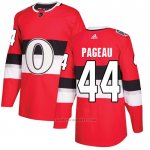 Camiseta Hockey Ottawa Senators 44 Jean-Gabriel Pageau Autentico 2017 100 Classic Rojo