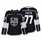 Camiseta Hockey Mujer Los Angeles Kings 77 Jeff Carter Negro Autentico Jugador