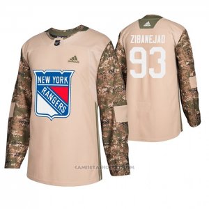 Camiseta Hockey New York Rangers Mika Zibanejad Veterans Day Camuflaje