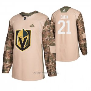Camiseta Hockey Vegas Golden Knights Cody Eakin Veterans Day Camuflaje