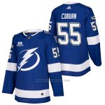 Camiseta Hockey Hombre Autentico Tampa Bay Lightning 55 Braydon Coburn Home 2018 Azul