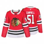 Camiseta Hockey Mujer Chicago Blackhawks 51 Brian Campbell Rojo Autentico Jugador