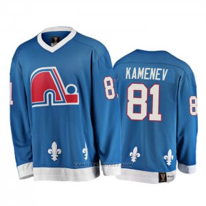 Camiseta Hockey Quebec Nordiques Vladislav Kamenev Heritage Vintage Azul