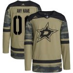 Camiseta Hockey Dallas Stars Personalizada Military Appreciation Team Autentico Practice Camuflaje