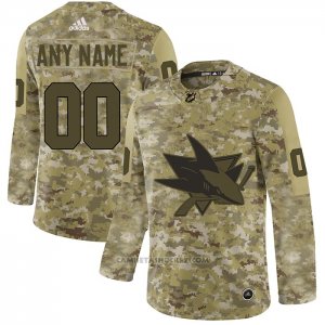 Camiseta Hockey San Jose Sharks 2019 Salute to Service Personalizada Camuflaje