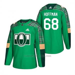 Camiseta Ottawa Senators Mike Hoffman 2018 St. Patrick's Day Verde