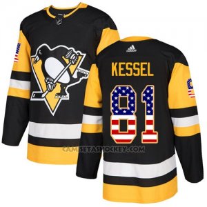 Camiseta Hockey Hombre Pittsburgh Penguins 81 Kessel Negro