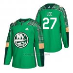 Camiseta New York Islanders Anders Lee 2018 St. Patrick's Day Verde