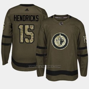 Camiseta Winnipeg Jets Matt Hendricks Camo Salute To Service