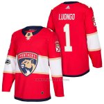 Camiseta Hockey Hombre Autentico Florida Panthers 1 Roberto Luongo Home 2018 Rojo