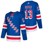 Camiseta Hockey Hombre Autentico New York Rangers 13 Kevin Hayes Home 2018 Azul