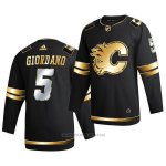 Camiseta Hockey Calgary Flames Mark Giordano Golden Edition Limited Autentico 2020-21 Negro