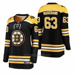 Camiseta Hockey Mujer Boston Bruins 63 Brad Marchand Home Breakaway Jugador Negro