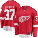 Camiseta Hockey Detroit Red Wings J.T. Compher Primera Breakaway Rojo