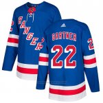 Camiseta Hockey New York Rangers 22 Mike Gartner Primera Autentico Azul