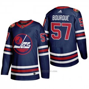 Camiseta Hockey Winnipeg Jets Gabriel Bourque 2019 Heritage Classic Azul
