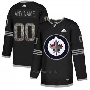 Camiseta Hockey Winnipeg Jets Personalizada Black Shadow