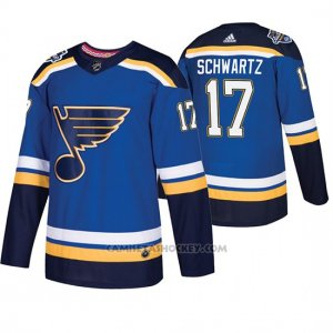 Camiseta Hockey St. Louis Blues Home Autentico Jaden Schwartz 2020 All Star Azul