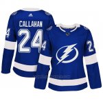 Camiseta Mujer Tampa Bay Lightning 24 Ryan Callahan Blue Adizero Jugador Home