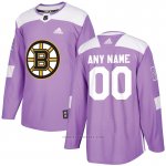 Camiseta Hockey Hombre Boston Bruins Away Personalizada Violeta