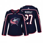 Camiseta Hockey Mujer Columbus Blue Jackets 27 Ryan Murray Azul Autentico Jugador