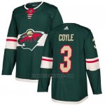 Camiseta Hockey Nino Minnesota Wild 3 Charlie Coyle Verde Home Autentico Stitched